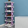 Полиця для взуття в передпокій на 6 рівнів, LY-40 / Складна вертикальна взуттєва полиця / Багатоярусна підставка, фото 10