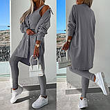 Модний костюм-трійка з кардиганом, фото 3