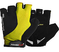 Велоперчатки спортивные велосипедные перчатки для катания на велосипеде 5028 B Черно-желтые M KU-22