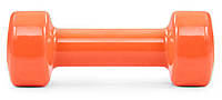 Гантель для фитнеса тренировочная виниловая PowerPlay 4125 Achilles 4 кг. Оранжевая (1шт.) VE-33