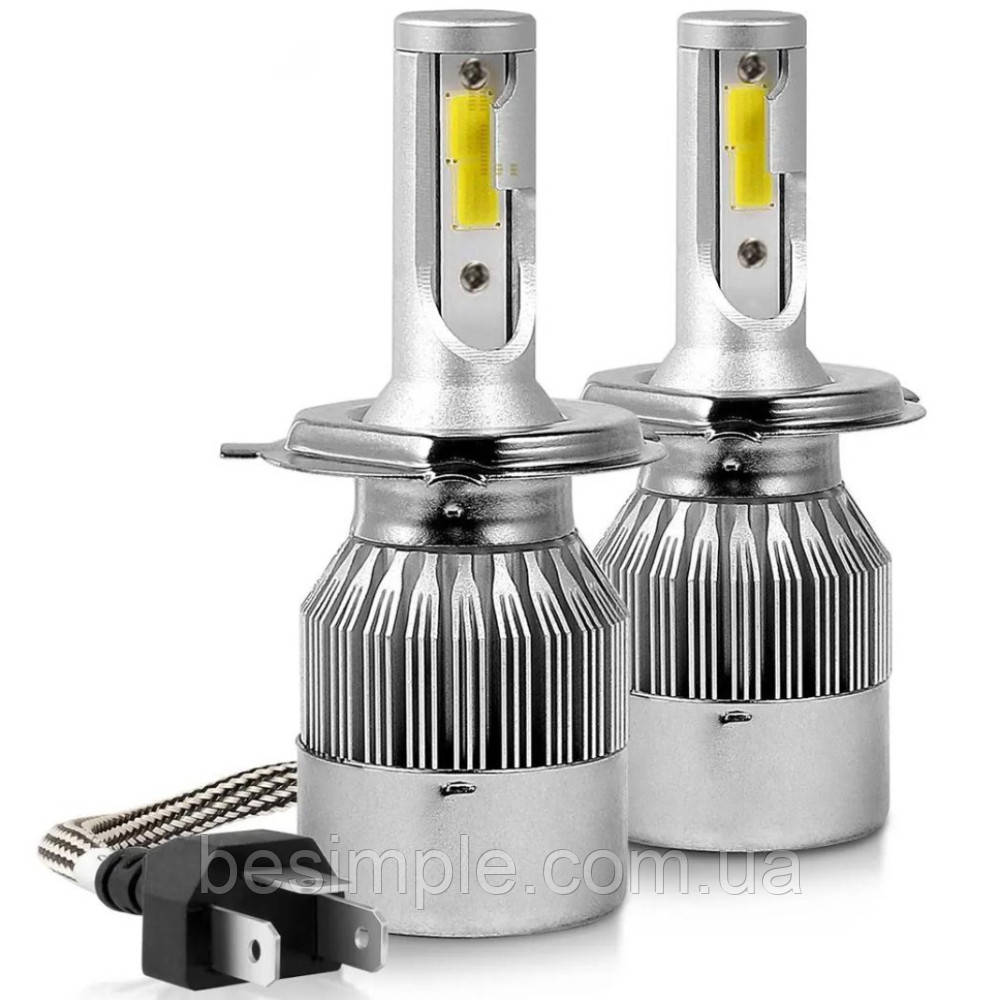 LED лампа H4 C6, 2шт, 36W / Комплект автомобільних ламп / Світлодіодні лампи в авто / Лед лампа