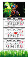 Календарь Apriori квартальный на 2024 год Символ Года, Дракон символ года, Год Дракона , Dragon, 29,7х61 см