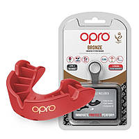 Капа для бокса защитная боксерская защита для единоборств OPRO Bronze детская Red DM-11