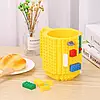 Кухоль — конструктор LEGO (350 мл) Жовтий/Чашка конструктор у стилі Лего, фото 3