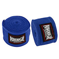Бинты для бокса боксерские спортивные тренировочные для занятий боксом PowerPlay 3046 Синие (4,5 м) KU-22