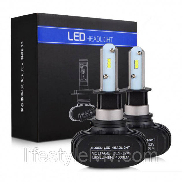 Комплект світлодіодних автомобільних ламп HeadLight S1 HB3, 2 шт. / Лед лампи в машину