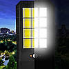 Вуличний прожектор на сонячній батареї, 2400мАч, IP65, з датчиком руху + Пульт / Ліхтар-прожектор на стовп, фото 6