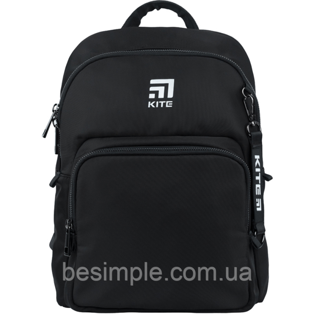 Рюкзак підлітковий Kite Education K22-2589S-1, 31,5x24x12см, 9л, Чорний / Шкільний портфель ортопедичний