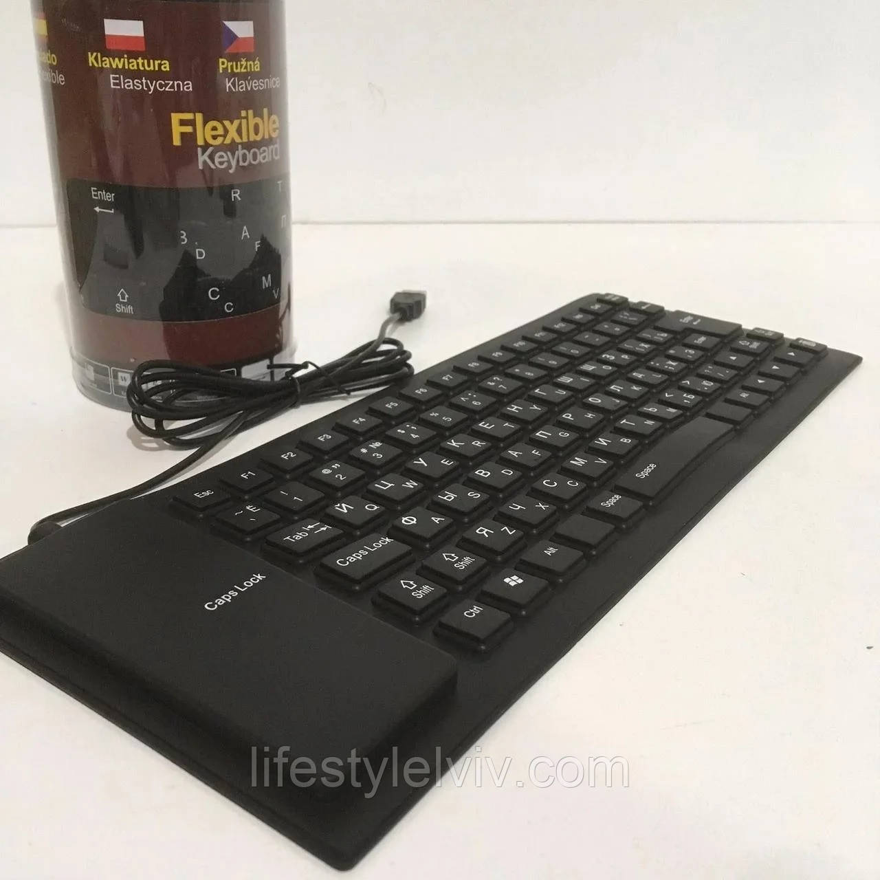 Гибкая клавиатура резиновая USB FLEXIBLE KEYBOARD X3 для ноутбука и ПК - фото 9 - id-p1938573468