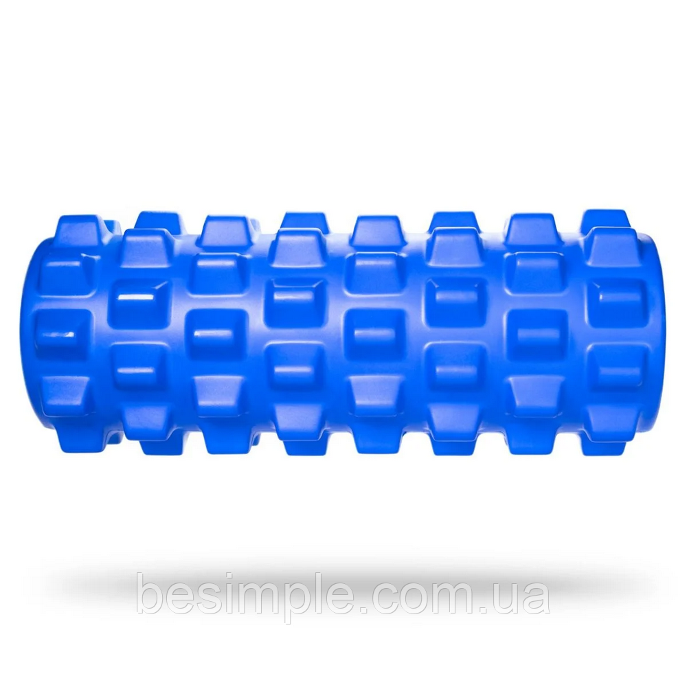 Массажный ролик M-Roll Blue 33 см, GymBeam, Синий / Массажный валик для йоги и пилатеса / Роллер для спины - фото 2 - id-p1938515064