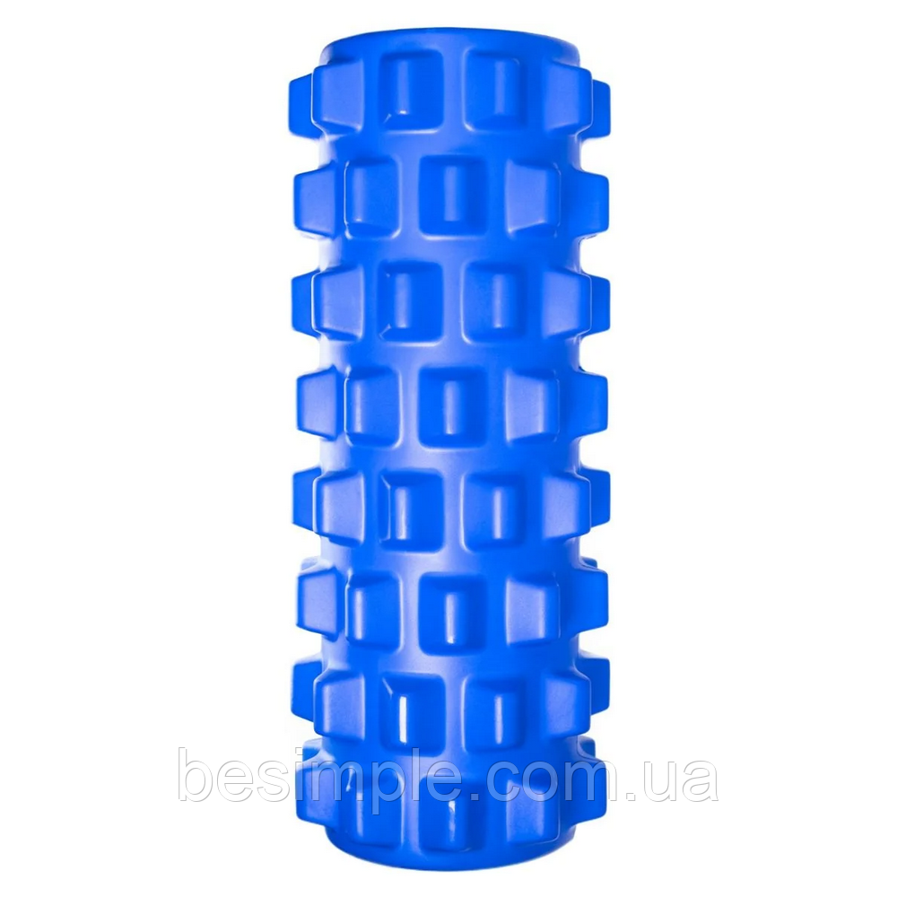 Массажный ролик M-Roll Blue 33 см, GymBeam, Синий / Массажный валик для йоги и пилатеса / Роллер для спины - фото 3 - id-p1938515064