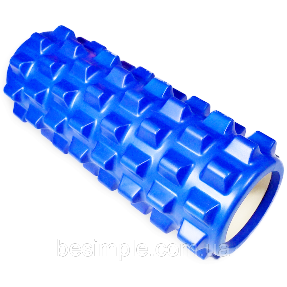Массажный ролик M-Roll Blue 33 см, GymBeam, Синий / Массажный валик для йоги и пилатеса / Роллер для спины - фото 5 - id-p1938515064