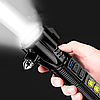 Автомобільний аварійний ліхтарик зі склобоєм та USB, COB-LED, 22018 / Ручний ліхтар для розбивання скла, фото 2