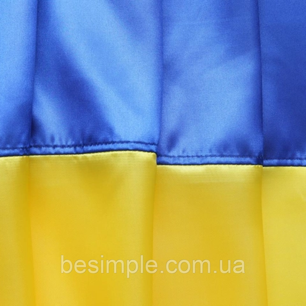 Флаг Украины 135х90 см / Атласный Украинский флаг / Большой флаг Украины - фото 4 - id-p1938533629