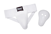 Защита паха спортивная прочная для бокса и единоборств PowerPlay 3028 Белый L DM-11