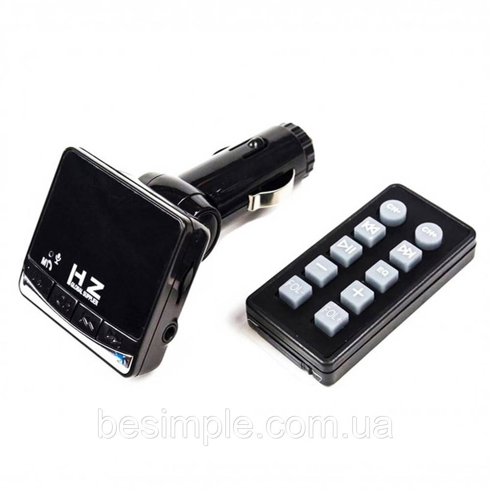 Трансмітер FM MOD H18, LED, microSD, TF / Багатофункціональний MP3 автомобільний FM модулятор