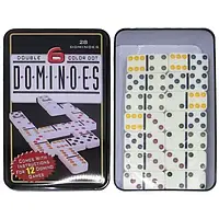 Домино 5010, Настольная игра домино в металлической коробке