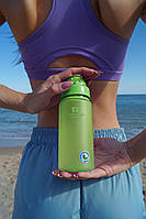 Бутылка спортивная для воды пластиковая CASNO 400 мл MX-5028 More Love Зеленая с соломинкой GL-55