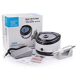 Фрезер для манікюру ZS-606 + 6 фрез, 65 Вт, 35000 об/хв, Білий / Професійний фрезер для нігтів