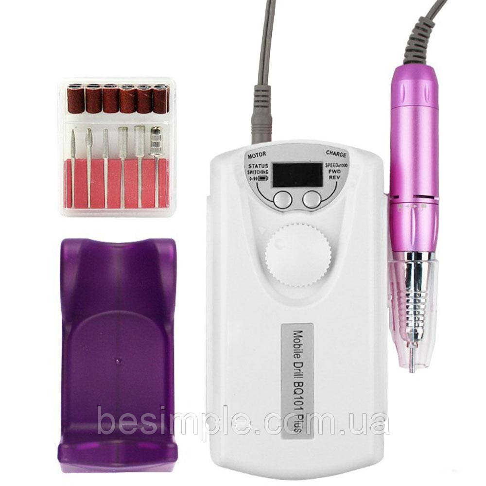 Фрезер для манікюру 45 Вт, 35000 об/хв, Mobile Drill BQ-101, Білий / Фрезер з регулюванням швидкості, фото 1