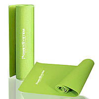 Килимок тренувальний для йоги та фітнесу Power System PS-4014 PVC Fitness-Yoga Mat Green (173x61x0.6) VE-33