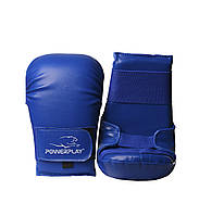 Перчатки для Карате тренировочные спортивные перчатки для единоборств PowerPlay 3027 Синие L DM-11