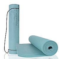 Коврик тренировочный для йоги и фитнеса PowerPlay 4010 PVC Yoga Mat Зеленый (173x61x0.6) DM-11