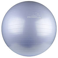 Мяч фитбол спортивный тренировочный для фитнеса PowerPlay 4001 Ø75 cm Gymball Sky Blue + насос DM-11