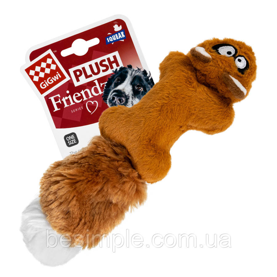 М'яка іграшка з 2-ма пищалками для собак, GiGwi Plush / Плюшева іграшка для собачок / Гра для щенят