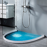 Складной водозащитный порог 2м, в ванную / Самоклеющаяся силиконовая прокладка для душевой кабины