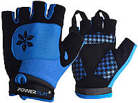 Велорукавички жіночі спортивні велосипедні рукавички для катання на велосипеді 5284 D Блакитні XS GL-55