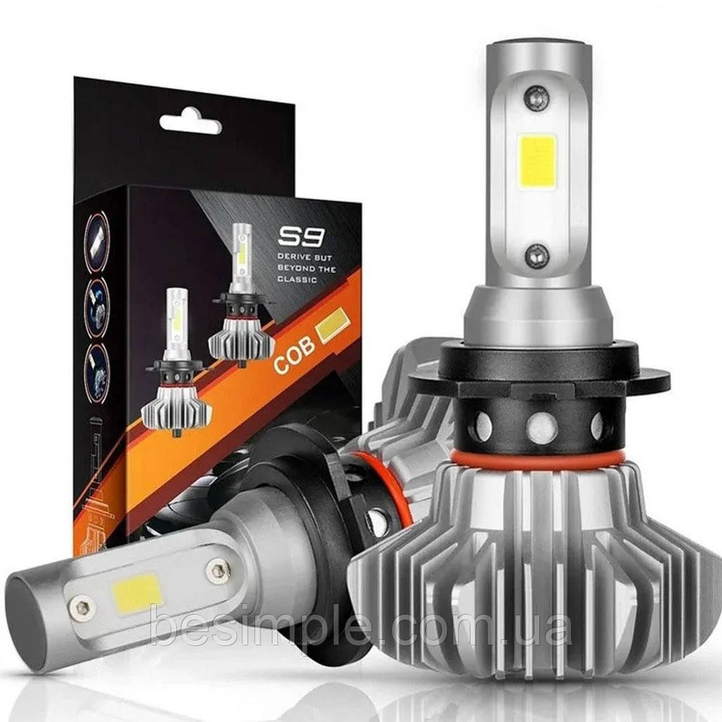 Комплект LED ламп S9 H4 (Ціна за 2шт) / Світодіодні лампи HeadLight