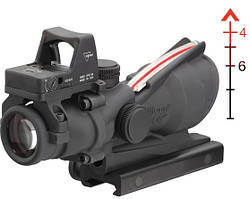 Приціл TRIJICON ACOG 4X32 BAC + коліматор TRIJICON RMR 3.25 МОА (TA31-D-100549)