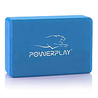 Блок для йоги спортивний тренувальний для занять йогою та фітнесом PowerPlay 4006 Yoga Brick Синій VE-33