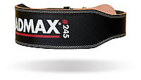 Пояс для тяжелой атлетики спортивный атлетический MadMax MFB-245 Full leather кожаный Black XL KU-22