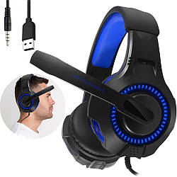 Навушники геймерські провідні 3,5мм з мікрофоном та LED-підсвічуванням XY-G13 / Ігрові навушники накладні для ПК
