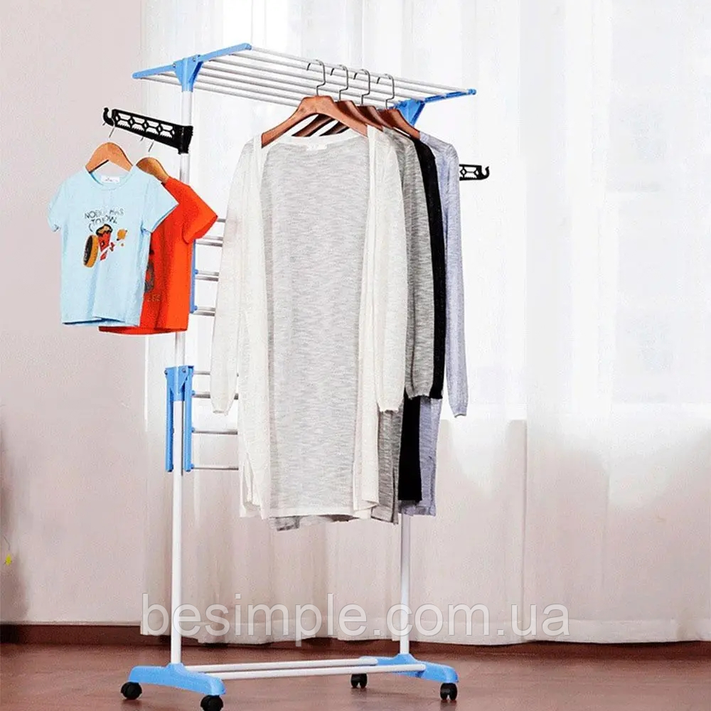 Підлогова сушка для одягу Garment, 172см, TW 118 на 3 яруси, 20кг / Кімнатна сушарка білизни, фото 1