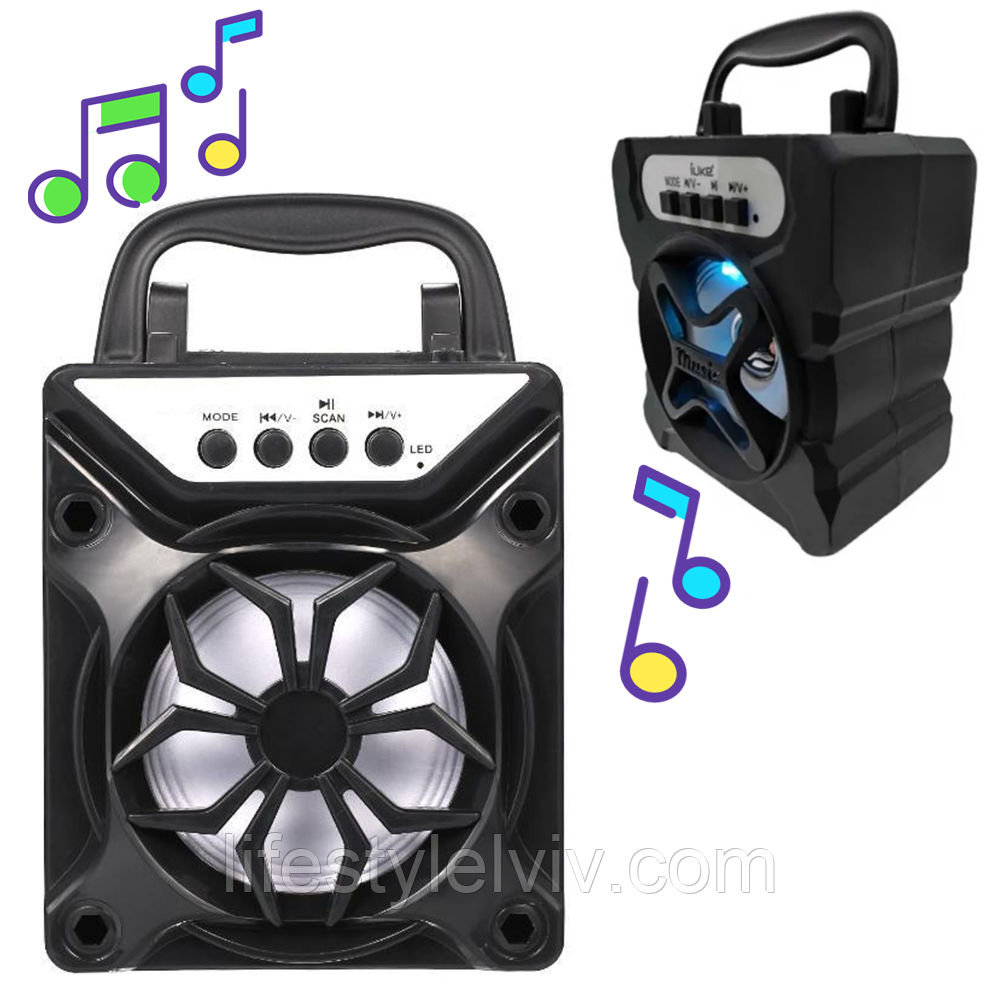 Беспроводная Колонка с LED-подсветкой CL-91A/B / Портативна Bluetooth ...