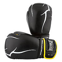 Боксерські рукавиці спортивні тренувальні для бокса PowerPlay 3018 Jaguar Чорно-Жовті 16 унцій KU-22
