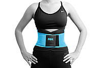 Пояс компрессионный тренировочный для похудения и поддержки MadMax MFA-277 Slimming belt Black/turquoise S