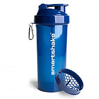 Бутылка шейкер спортивная универсальная для спортзала Smartshake Lite 1000ml Glossy-Navy Blue GL-55