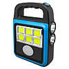 Переносний прожектор-ліхтар HS-8020D на акумуляторі (1200мАч), з USB, Сонячною панеллю та PowerBank, фото 3