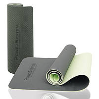 Коврик тренировочный для йоги и фитнеса Power System PS-4060 TPEYoga Mat Premium Green (183х61х0.6) DM-11