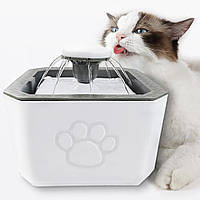 Питьевой фонтан поилка 2,5л для животных Pet Water FOUNTAIN / Фонтан с фильтром для воды