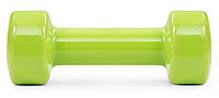 Гантели для фитнеса тренировочные виниловые PowerPlay 4125 Achilles 2*3 кг. Зеленые (пара 2шт.) GL-55