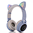 Бездротові Bluetooth-навушники вушка Cat Ear VZV 850M з LED підсвічуванням Синій, фото 3