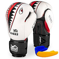 Боксерские перчатки спортивные тренировочные для бокса Phantom WEISS White 10 унций (капа в подарок) GL-55