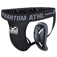 Защита паха спортивная для бокса и единоборств Phantom Supporter Vector Black M (капа в подарок) KU-22