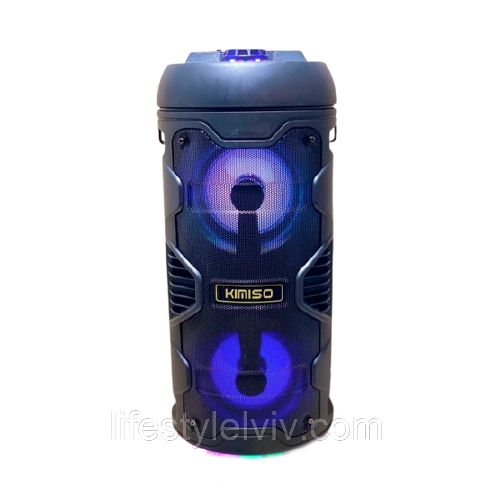 Потужна Bluetooth колонка з підсвічуванням і мікрофоном KIMISO QS-2401