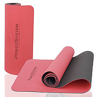 Коврик тренировочный для йоги и фитнеса Power System PS-4060 TPE Yoga Mat Premium Red (183х61х0.6) DM-11